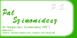 pal szimonidesz business card